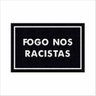 TAPETE CAPACHO FOGO NOS RACISTA, COR PRETO. - 2