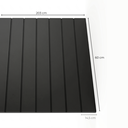 Ver imagem 6 de Kit 14 Placas Autocolante Lambri em MDF 203x60cm Multifuncional Preto Onedoor