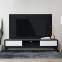 Ver imagem 2 de Kit 14 Placas Autocolante Lambri em MDF 203x60cm Multifuncional Preto Onedoor