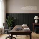 Ver mais imagens de Kit 14 Placas Autocolante Lambri em MDF 203x60cm Multifuncional Preto Onedoor