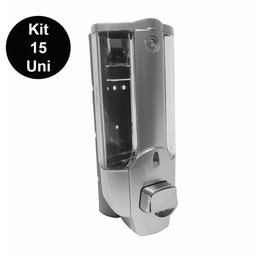 Dispenser Shampoo Sabonete Liquido Alcool Gel Hotel Restaurante Kit 15 Unidades - 2