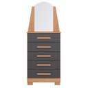 Ver imagem 7 de Guarda Roupa Solteiro com Cômoda Vivacce 4 Portas de Bater com Espelho 5 Gavetas MDP Titânio