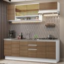 Ver imagem 1 de Armário de Cozinha Completa 240cm Branco Rustic Glamy Madesa 03
