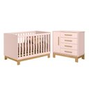 Ver mais imagens de 4315 - Berco Mini Cama Q Slim Rosa Acetinado (4315.91),4355- Comoda Sap. 1pt/4gav Q Slim Rosa