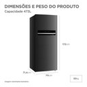 Ver imagem 4 de Geladeira Frost Free Duplex 473L Inverter Preto Midea MDRT611EVADX1 - 127V