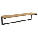 Ver imagem 1 de Prateleira Decorativa com Cabideiro em Metal/mdp Kappesberg Freijo/preto Fosco