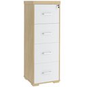 Ver imagem 1 de Armário Multiuso Office Arquivo 4 Gavetas Atria Executiva 132cm A02 Carvalho Branco - Lyam Decor