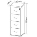 Ver imagem 5 de Armário Multiuso Office Arquivo 4 Gavetas Atria Executiva 132cm A02 Carvalho Branco - Lyam Decor