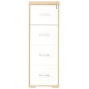 Ver imagem 4 de Armário Multiuso Office Arquivo 4 Gavetas Atria Executiva 132cm A02 Carvalho Branco - Lyam Decor