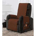 Ver imagem 4 de Capa protetora de poltrona matelassê tamanho 1,90x0,5 metros capa na cor marrom