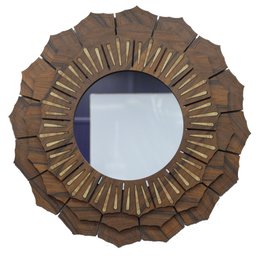 Quadro Mandala Decorativa em Madeira 70 cm 38121:Marrom - 1