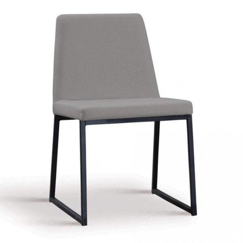 Cadeira para Sala de Jantar Escritório Estofada Base em Aço Yanka