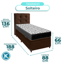 Ver imagem 3 de Kit Cabeceira + Cama Box Bau + Colchão Solteiro D33 Iso100 Ortobom