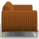 Ver imagem 5 de Sofá 3 Lugares para Sala de Estar Molino 180 Cm D02 Pés D'ouro Veludo Telha C-262 - Lyam Decor