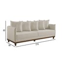 Ver imagem 2 de Sofá 4 Lugares Living Linho M-169 Martins Creme