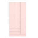 Ver imagem 3 de Guarda Roupa Infantil 3 Portas 2 Gavetas Lua Encantada Rosa Acetinado