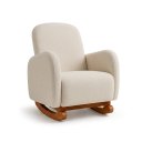 Ver imagem 6 de Poltrona Amamentação Soft Bouclé Base Balanço com Puff:Bege