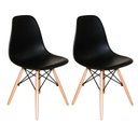 Ver imagem 3 de Conjunto Mesa Eiffel Redonda 70 Cm Mdf + 2 Cadeira Eames Eiffel Preto