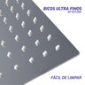 Ducha Chuveiro Slim 20x20 Cm Inox + Braço 40cm - 5