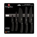 Ver imagem 3 de Jogo de Facas Suporte Barra Magnético Imã Black Faca Chef Santoku Cozinha Churrasco Faqueiro 6 Peças