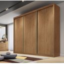 Ver imagem 2 de Guarda Roupa Casal 3 Portas 8 Gavetas - Sollo-Cumaru - Móveis Novo Horizonte