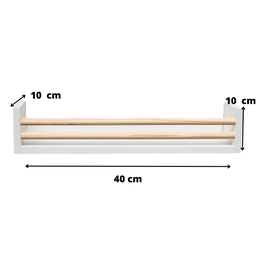 2 Prateleiras Dulce para banheiro - MDF 40 x 10 cm - 3