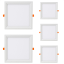 Ver imagem 1 de Kit 5 Painel de Led Quadrado Embutir Recuado 12w Bivolt Taschibra 3000k Quente