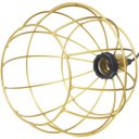 Ver imagem 5 de 2 Pendentes Aramado Globo Luminária Lustre Retrô Balcão Dourado + 2 Lâmpada Led ST64 Vintage