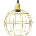 Ver imagem 4 de 2 Pendentes Aramado Globo Luminária Lustre Retrô Balcão Dourado + 2 Lâmpada Led ST64 Vintage