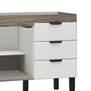 Ver imagem 3 de Gabinete Cozinha 2 Portas e 3 Gavetas Armário de Pia 114cm: Tamarindo/Branco