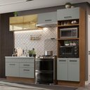 Ver imagem 1 de Armário de Cozinha Completa 270cm Rustic/Cinza Agata Madesa 05
