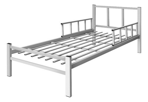 Cama Solteiro Int. de Tubolar/aço Alojamentos.:branco - 1