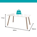 Ver imagem 2 de Conjunto Sala de Jantar 4 Cadeiras Lotus Carraro Off White Rosê