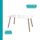 Ver mais imagens de Conjunto Sala de Jantar 4 Cadeiras Lotus Carraro Off White Rosê