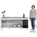 Ver imagem 4 de Balcão Gabinete com Pia 180cm Dallas Branco/preto - Lumil