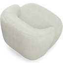 Ver imagem 7 de Poltrona Decorativa Orgânica Giratória para Sala Living Barolo L06 Linho Cru - Lyam Decor