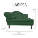 Ver imagem 5 de Recamier Divã Sofá 120cm Recepção Sala Larissa Suede:verde/liso