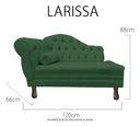 Ver imagem 5 de Recamier Divã Sofá 120cm Recepção Sala Larissa Suede:verde/liso