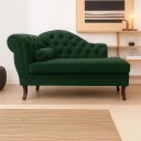 Ver imagem 1 de Recamier Divã Sofá 120cm Recepção Sala Larissa Suede:verde/liso