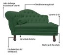 Ver imagem 4 de Recamier Divã Sofá 120cm Recepção Sala Larissa Suede:verde/liso