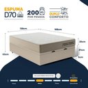 Ver imagem 3 de Cama Box Baú com Colchão de Espuma D70 Double Face Ortopédico Double Sense Casal 138cm