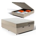 Ver imagem 1 de Cama Box Baú com Colchão de Espuma D70 Double Face Ortopédico Double Sense Casal 138cm