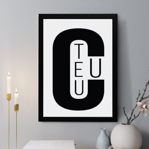 Quadro Decorativo Teu C(e)u 24x18cm:moldura Branca