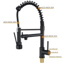 Ver imagem 2 de Torneira Cozinha Gourmet Monocomando Preto Fosco Duo Flexível