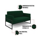 Ver imagem 3 de Sofá 2 Lugares Namoradeira Industrial Alta Preto Marisa Bouclê Verde D03 - D’Rossi