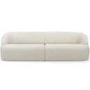 Ver imagem 3 de Sofá 4 Lugares Curvo Orgânico para Sala Living 280cm Barolo L06 Bouclê Off White - Lyam Decor
