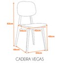 Ver imagem 4 de Kit 4 Cadeiras Vegas Cátia Fratini em Polipropileno Cor Fendi
