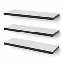 Ver imagem 2 de Kit 3 Prateleiras MDF 60x20cm Cinza com Suporte Invisível
