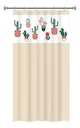 Ver imagem 1 de Cortina Box Bege Visor Cacto Gancho Decoração Banheiro