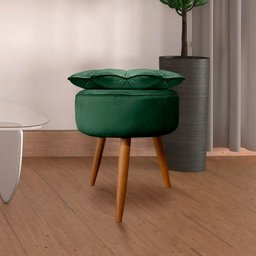 Puff Decorativo Floratta Veludo Verde - Speciale Home - 2